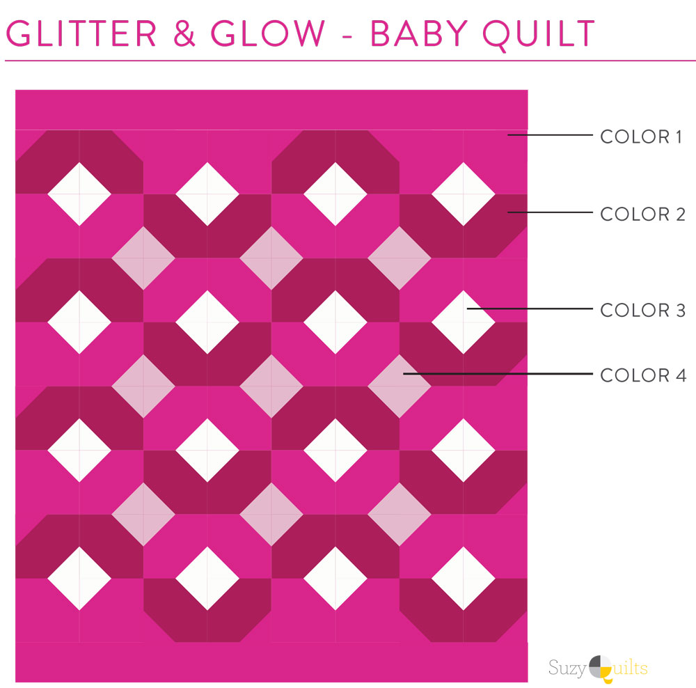 Picking fabrics for the Glitter & Glow quilt pattern