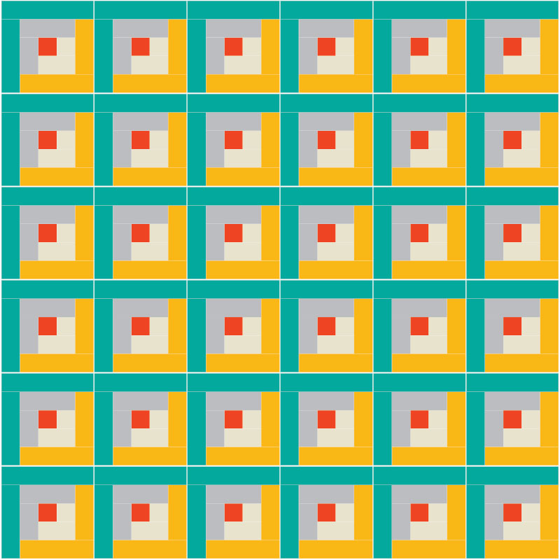FREE Log Cabin Quilt Block Pattern! Design your own modern Log Cabin quilt block pattern based on the traditional design. See modern quilt inspiration!
