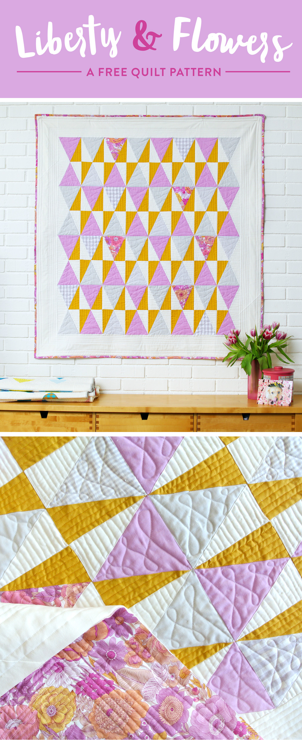 Liberty and Flowers Free Quilt Pattern | Suzy Quilts 