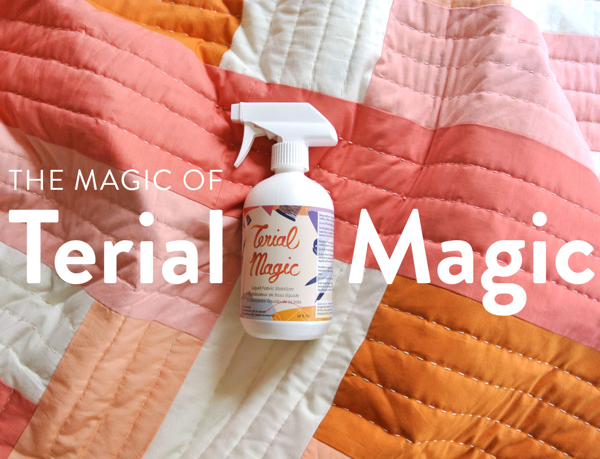 Terial Magic is a stabilizing spray that makes fabric completely stiff, so you can use it like paper! You can even send it through your printer.