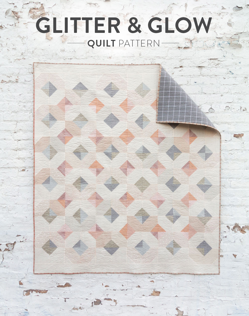 The Glitter & Glow quilt pattern comes in king, queen/full, twin, throw and baby quilt sizes. It's a simple beginner-friendly quilt pattern that is also scrap and fat quarter friendly!