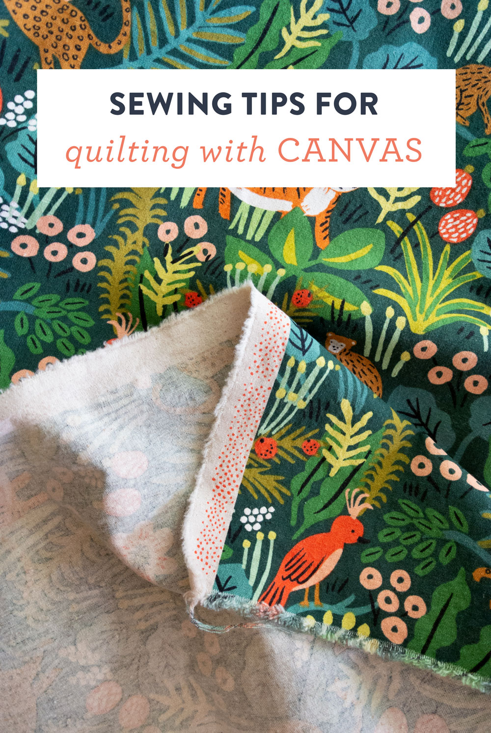 Sew with canvas in confidence! Learn the tricks, tools, and tips for using canvas in your next quilt project.