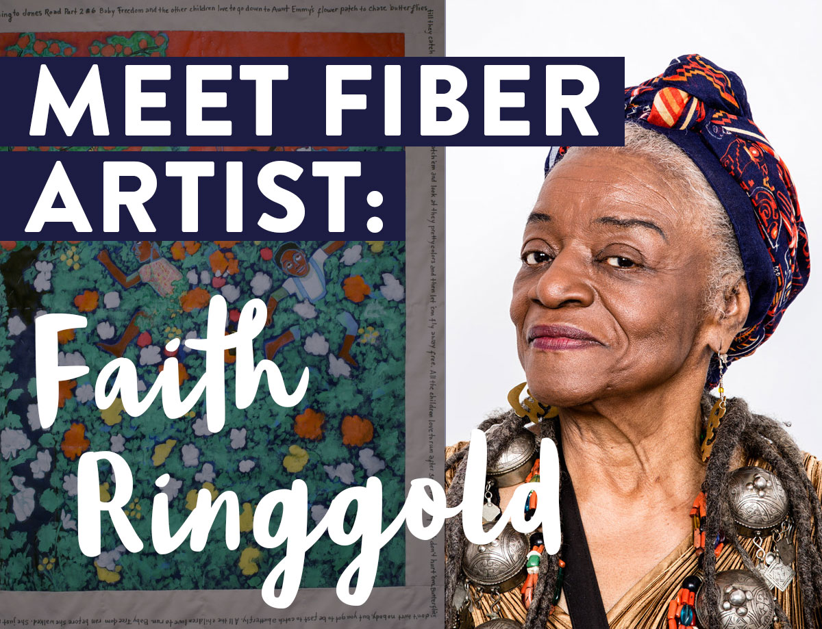 Faith Ringgold is an accomplished painter, writer, professor and quilter. By combining all of these things, she tells stories through painting in her quilts.