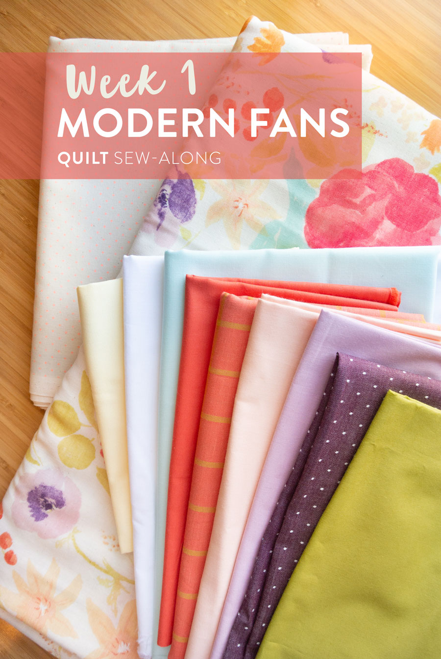 Join the Modern Fans quilt pattern sew-along for a chance to win a BERNINA 350 sewing machine along with other amazing prizes! | Suzy Quilts https://suzyquilts.com/modern-fans-quilt-sew-along-week-1