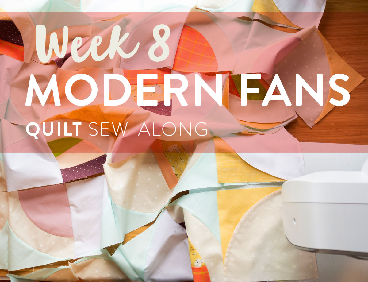 Join the Modern Fans quilt pattern sew-along for a chance to win a BERNINA 350 sewing machine along with other amazing prizes! Included are lots of video tutorials and support to help you learn to sew curves.