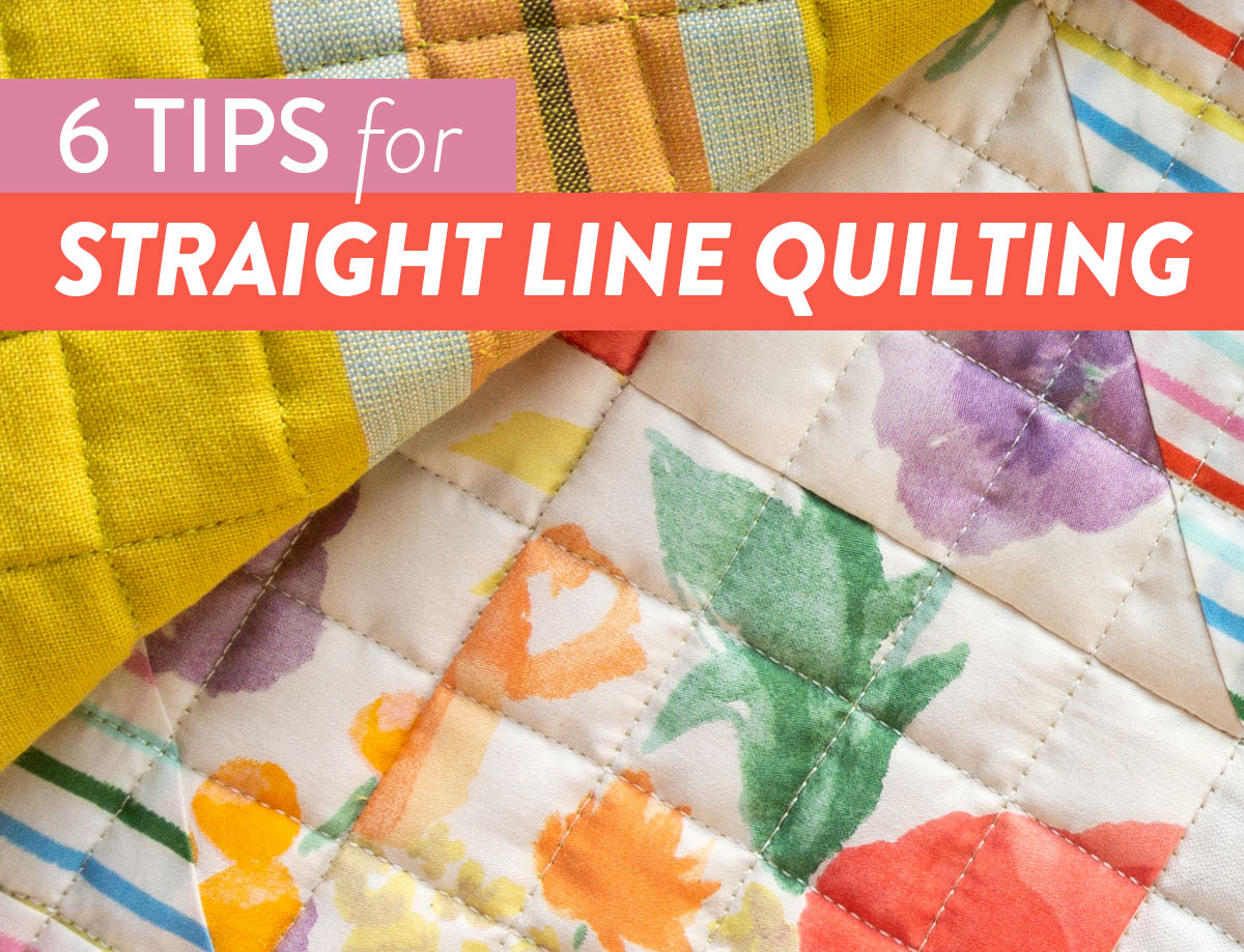 Learn the 6 simple steps to straight line quilting, or as some call it, matchstick quilting. This is a great beginner quilter tutorial!