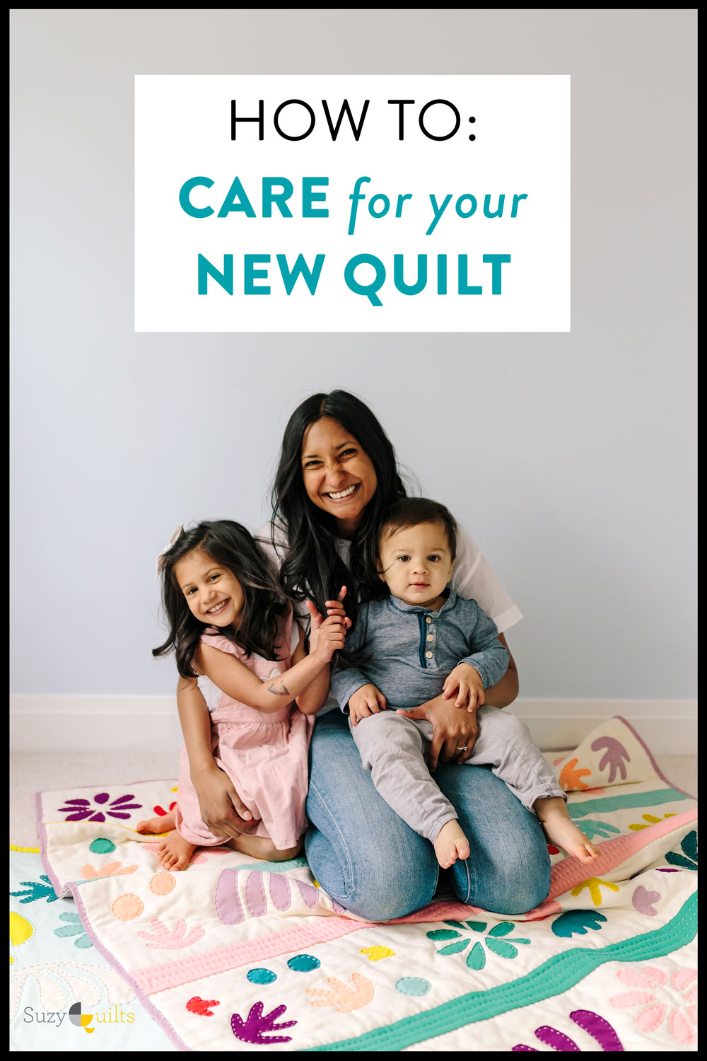Step by step how to care for a new quilt. Are you giving a quilt away? Easy instructions and a printable card on how to wash and care for a vintage and new quilt.