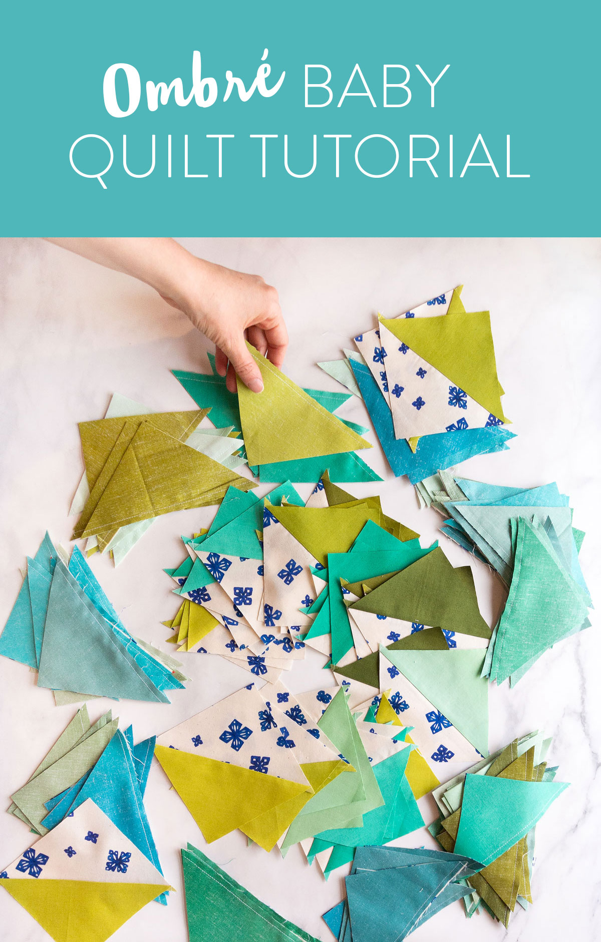 Make a Triangle Jitters quilt with 8 fat quarters! This is a beginner-friendly half square triangle pattern. Discover how to achieve this ombré effect with the exact fabrics I used! Suzy Quilts - https://suzyquilts.com/make-a-triangle-jitters-quilt-with-8-fat-quarters 