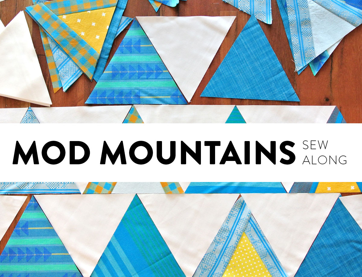 Join the Mod Mountains quilt pattern sew along! Learn new quilting skills and win weekly prizes as an online sewing community.