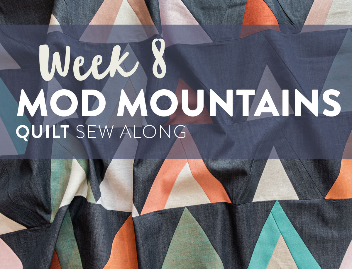 Join the Mod Mountains quilt pattern sew along! Learn new quilting skills and win weekly prizes as an online sewing community. Together we cover sewing with linen and different kinds of fabric, cutting with templates and sewing triangles.