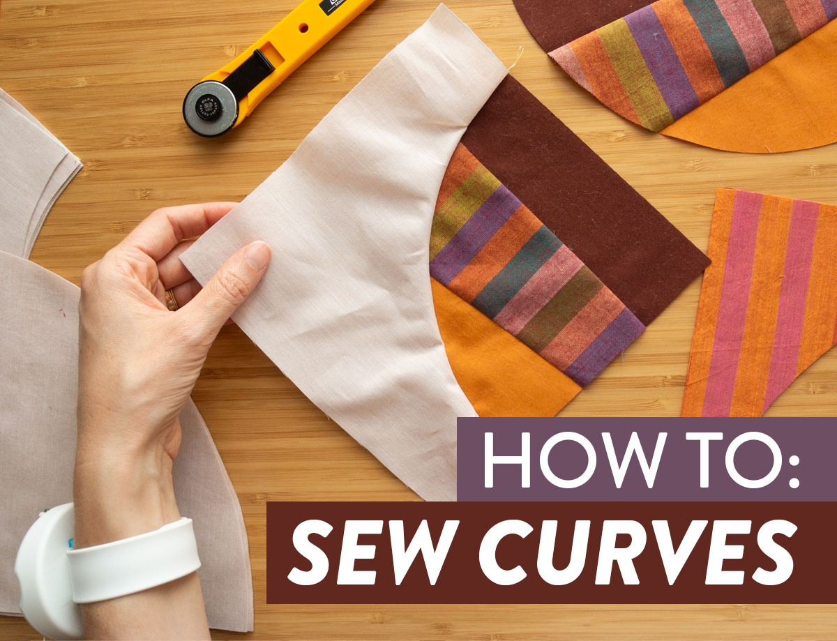 How to sew curves tutorial - Suzy Quilts | Modern Fans is a bold, contemporary quilt pattern that includes king, queen, twin, throw and baby quilt sizes as well as a video tutorial!