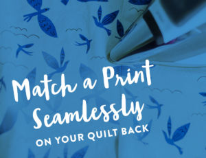 A complete step by step photo tutorial on how to match a print seamlessly. In this example we match a fabric print for quilt backing. Beginner friendly!