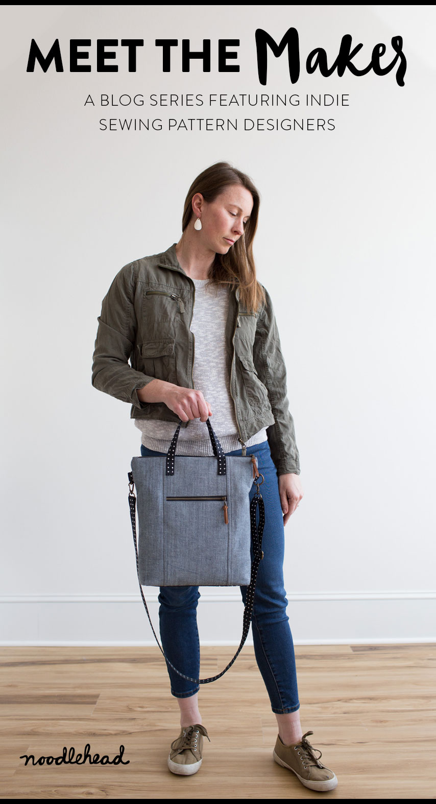 Meet the Maker blog series: Anna Gaham of Noodlehead creates simple, elegant, easy to follow bag patterns. Follow this blog series to learn about more pattern writers and artists in the sewing industry.