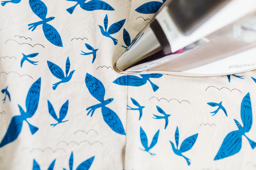 A complete step by step photo tutorial on how to match a print seamlessly along your quilt back seam using a washable glue stick. Beginner friendly!