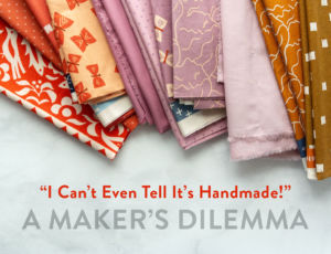 Is it a compliment to say, "that handmade item is so nice, it looks like it was bought in a store?" An interesting discussion of how to speak about hand-crafted goods. SuzyQuilts.com #handmade