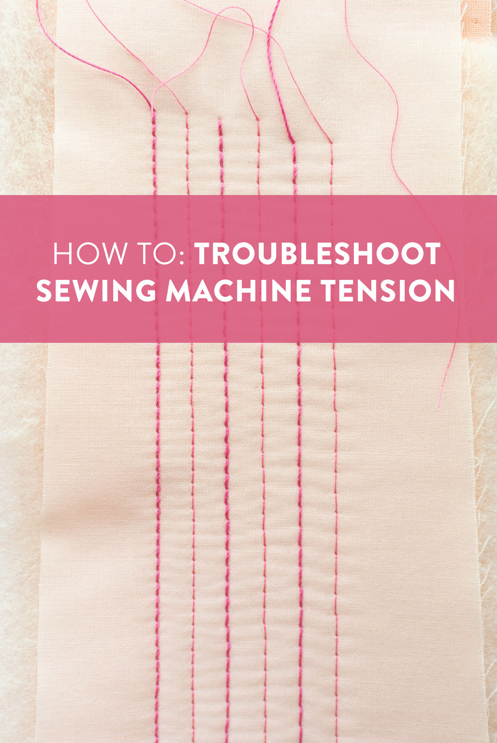 How to troubleshoot sewing machine tension! Loose, tangled stitches are a problem and there IS a solution. Use this thread tension checklist to fix your sewing machine problems. suzyquilts.com
