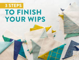 Quilters and crafters notoriously have multiple works in progress, or WIPs. These 3 steps will help you sift through those WIPs, clear them out or get them finished! suzyquilts.com #sewing #WIPs #HST