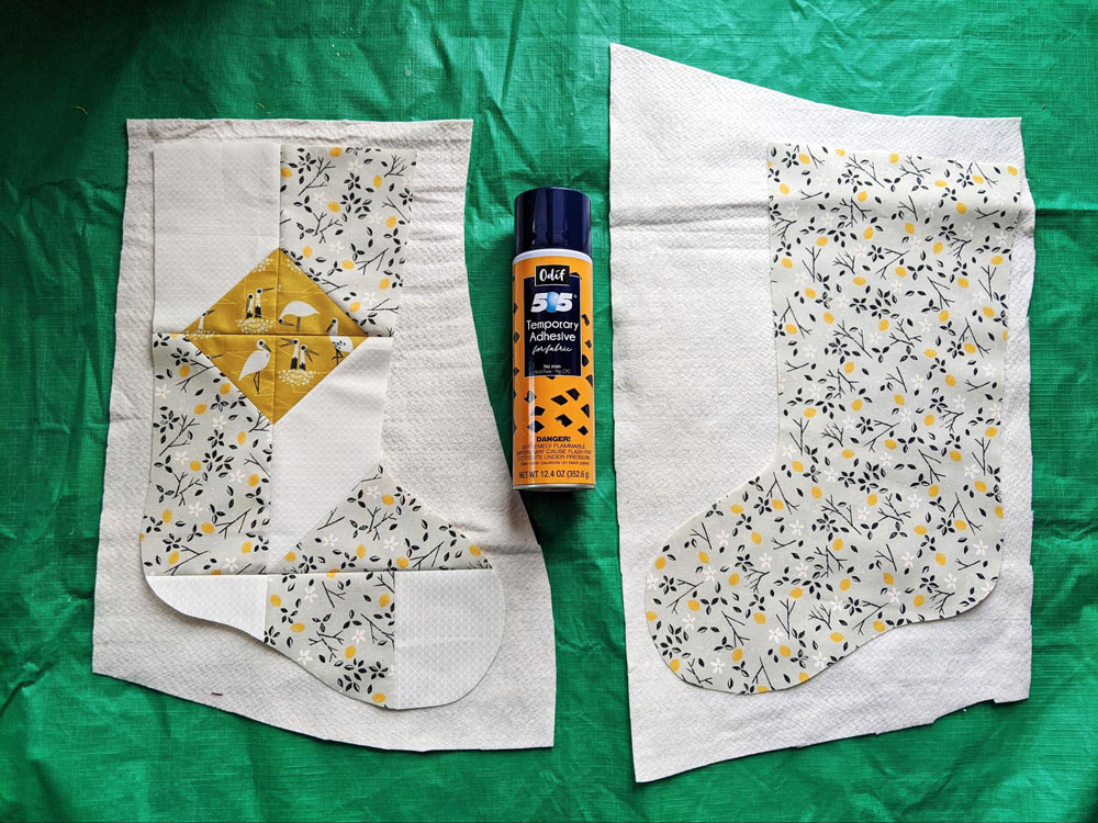 A free quilted Christmas stocking pattern right in time for the holidays! Sew a simple, modern stocking with this step by step tutorial. suzyquilts.com #DIYstocking #stockingtutorial