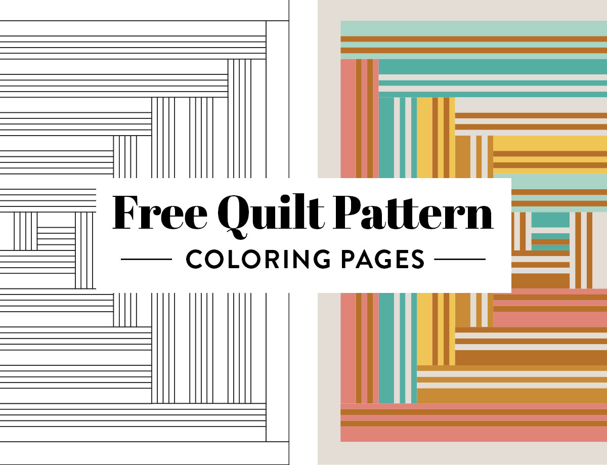 Get these free quilt pattern coloring pages by simply downloading the PDF and printing them on your home computer! Print and reprint for hours of coloring fun with kids or adults. suzyquilts.com #coloringsheets #freequiltpatterns
