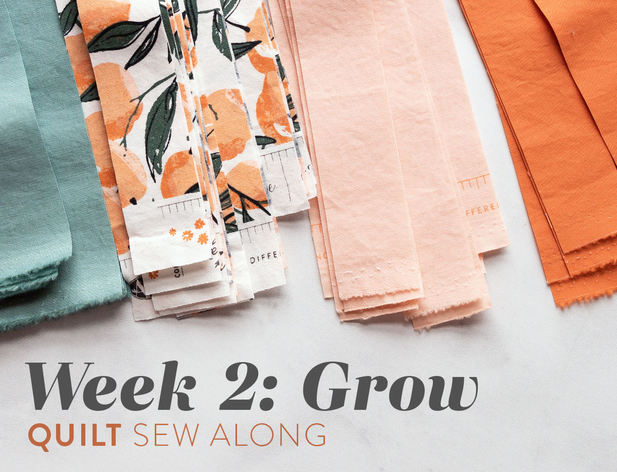 This week in the Grow quilt sew along we cut our fabric. I have a great tip to help you cut straight fabric strips! suzyquilts.com #quiltalong #sewalong