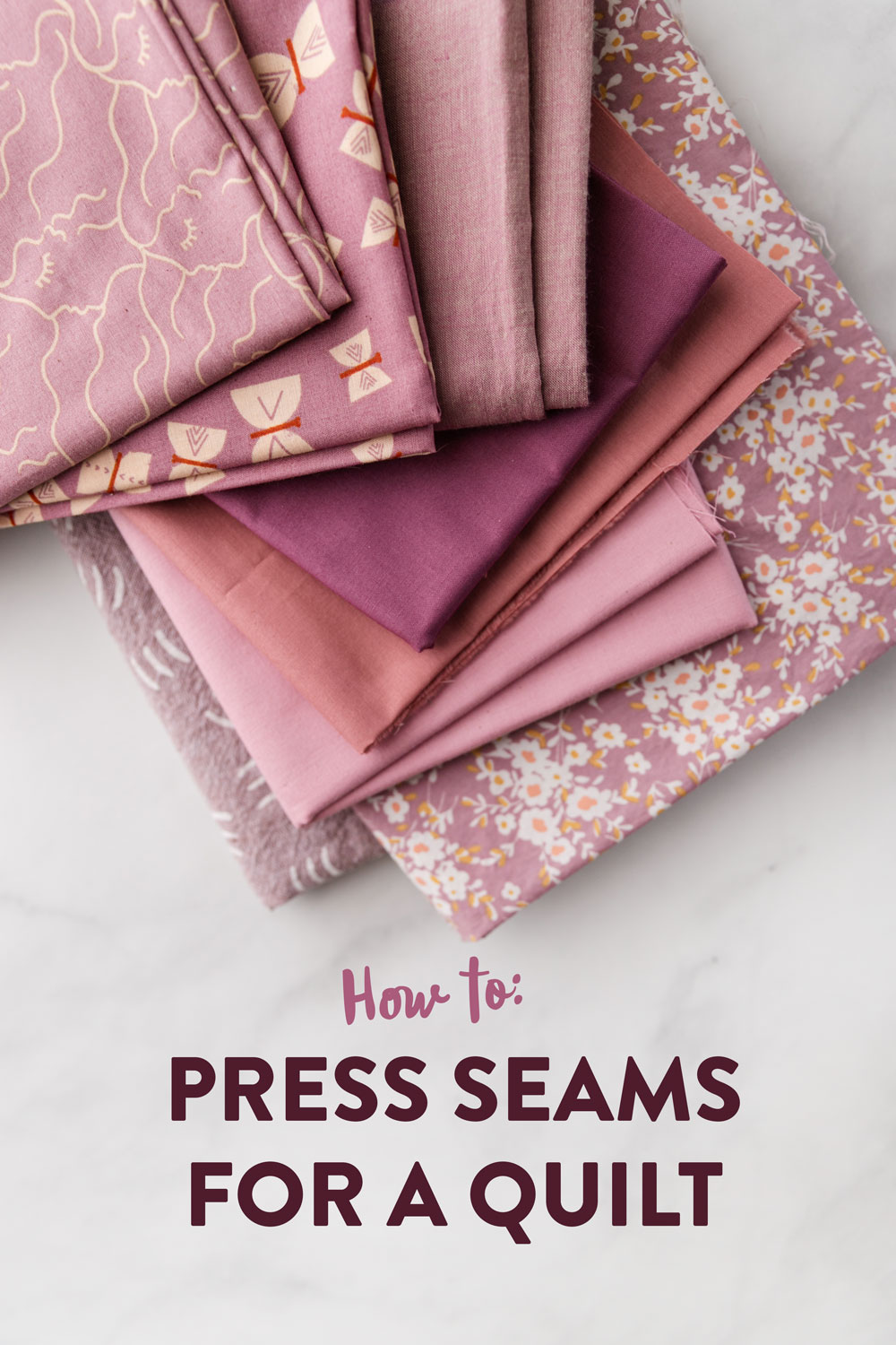Learn how to press seams in a quilt. Included is a video tutorial and links to the best tools to use. suzyquilts.com #quilting