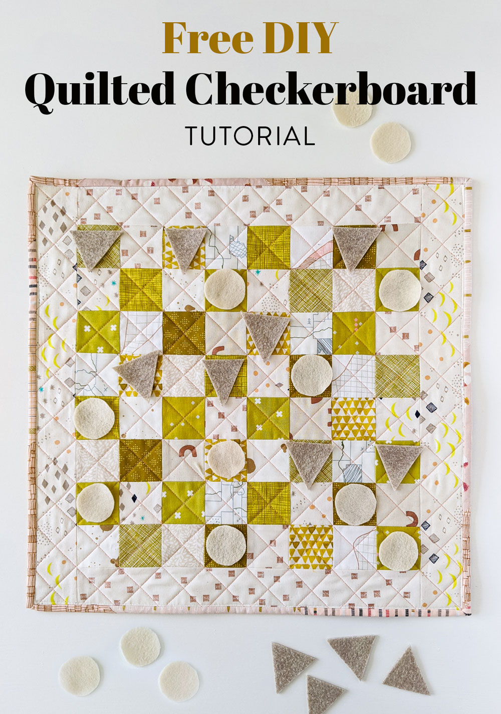 Learn all of the skills needed to make a quilt with this free DIY quilted checkerboard tutorial. A great sewing project for kids! suzyquilts.com #quiltingtutorial #sewingtutorial