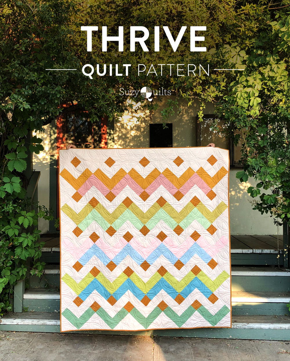 The Thrive quilt along includes lots of extra instruction, over 6 weeks, in sewing the fat quarter friendly throw-sized Thrive quilt. suzyquilts.com #purplequilt