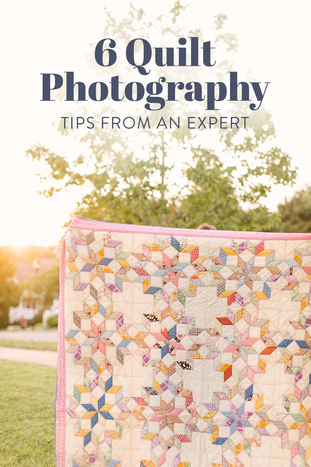 6 quilt photography tips from an expert! How to take photos of your quilts with just an iPhone! suzyquilts.com #quiltphotography