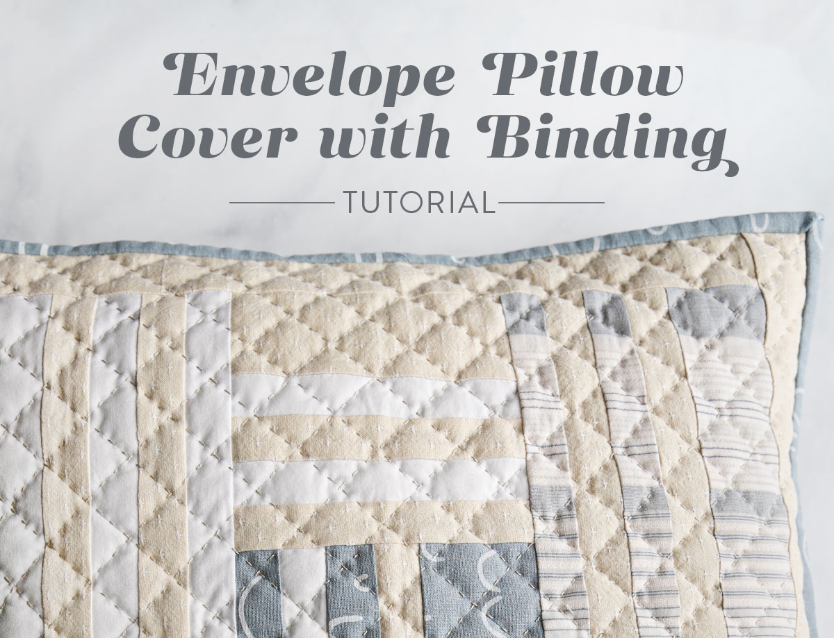 In this easy, beginner friendly quilting tutorial you will make a beautiful pillow with a simple envelope pillow cover. At the end there will be an option to finish the quilted pillow with binding | suzyquilts.com #pillowDIY