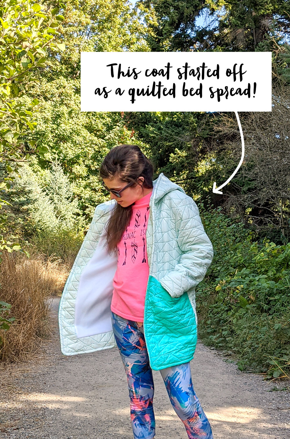 How to sew a quilted coat: tips on choosing fabric, a coat pattern and a quilt pattern plus tips on how to make your coat fit you! suzyquilts.com #quiltedcoat