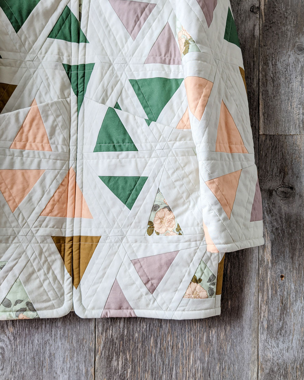 How to sew a quilted coat: tips on choosing fabric, a coat pattern and a quilt pattern plus tips on how to make your coat fit you! suzyquilts.com #quiltedcoat #DIYcoat
