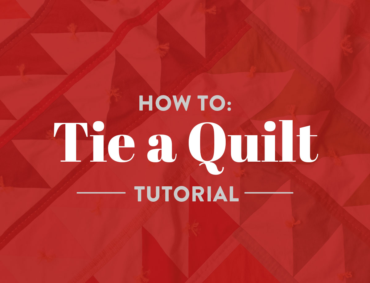This quilt tying tutorial shows how to tie a quilt with yarn or embroidery thread. Quilt ties is an easy and fast way to finish a quilt. suzyquilts.com #quilting #quiltties