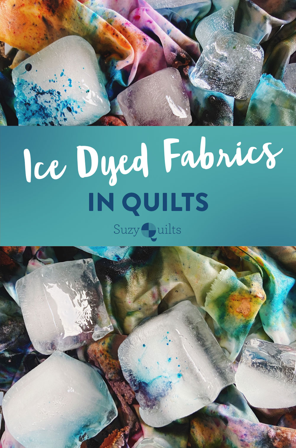 Learn all about ice dyeing from professional hand dyer Brooke Biette, who shares tips for using ice dyed fabrics in quilts, how to care for ice dyed fabrics, and what inspires her hand dye quilting fabric. suzyquilts.com #sewingdiy #quilting