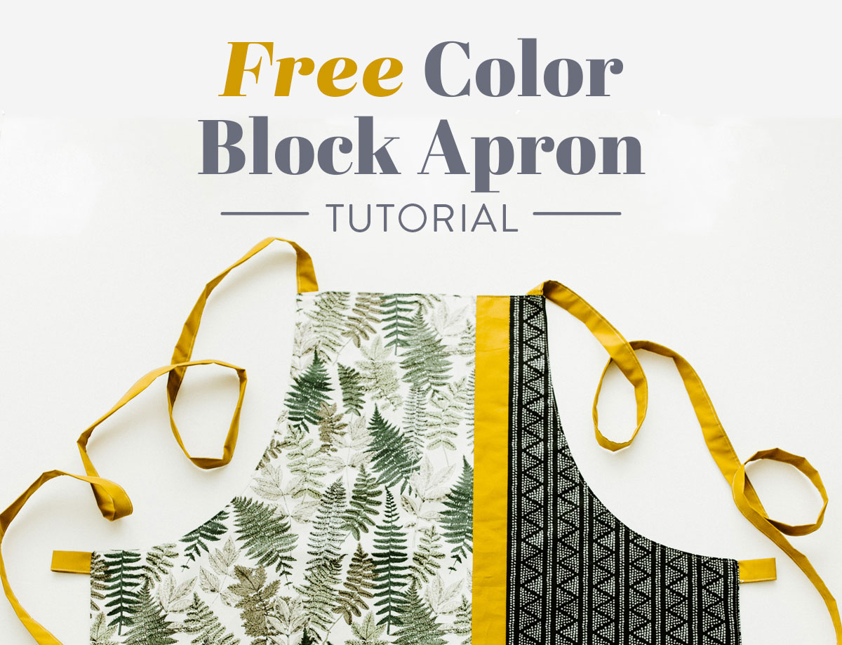 Learn how to make a fast and easy color block apron in this step by step photo tutorial. Perfect for summer grilling and baking, this apron makes a great gift too! suzyquilts.com #quilting #sewingdiy