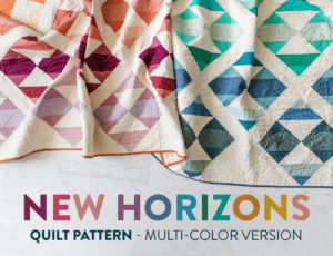 This modern fat quarter quilt pattern is a good beginner quilt pattern and makes a beautiful scrap quilt. The sewing pattern also includes instructions for a limited-color version. suzyquilts.com #quiltpattern #modernquilt