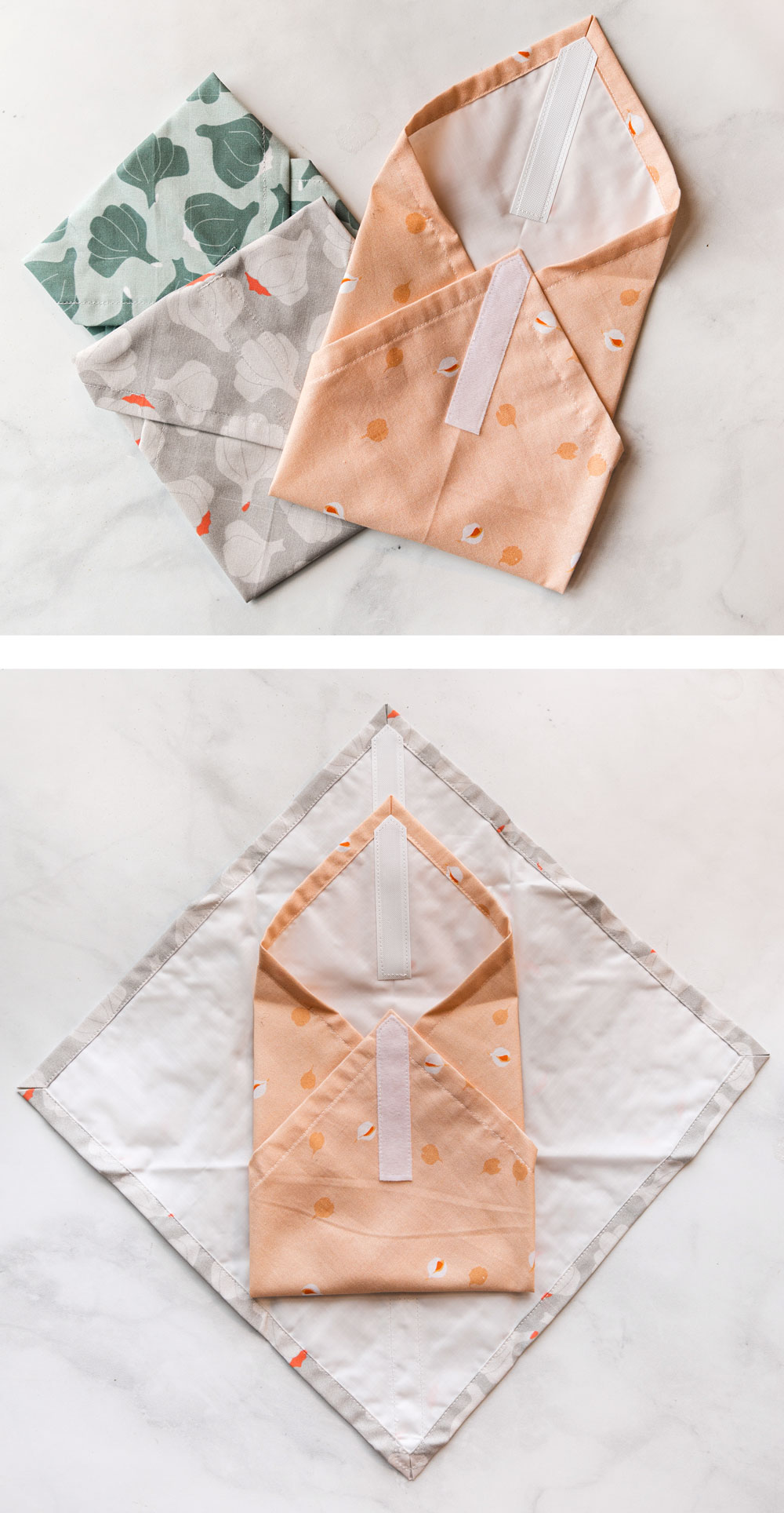 This DIY reusable sandwich wrap tutorial will help you become more green at home! A free scrap fabric pattern tutorial! suzyquilts.com #DIY #recycle