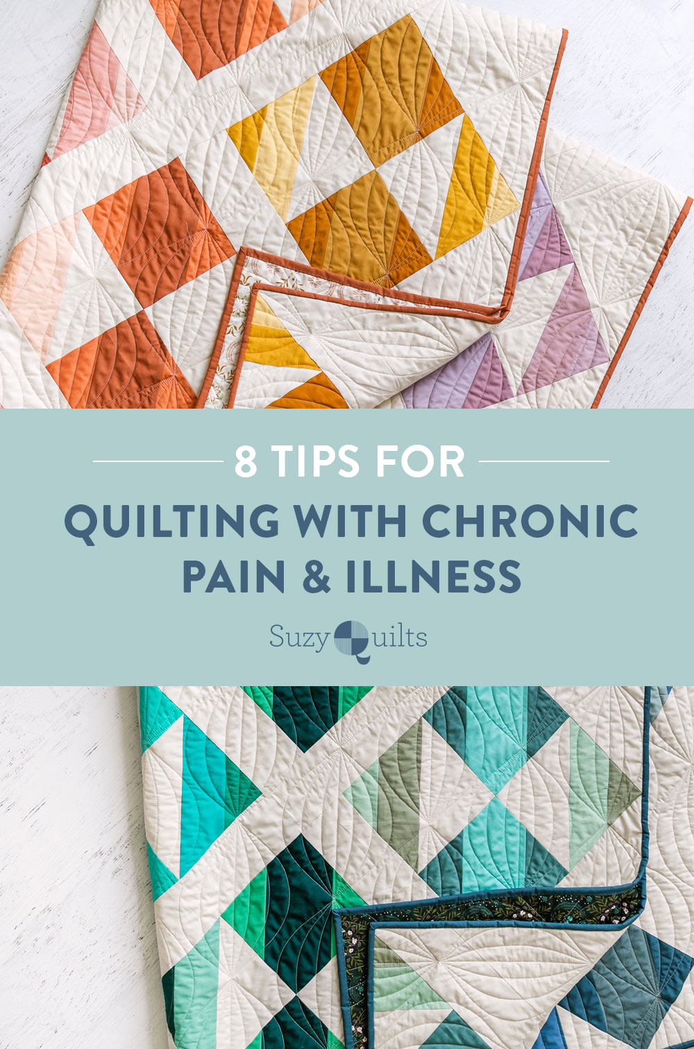 8 tips for quilting with chronic pain and illness! suzyquilts.com #quilting #sewing