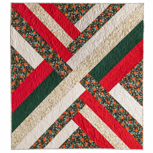 Classic Christmas fabric in a mixture of high quality solids and Rifle Paper Co prints to make a Maypole quilt. suzyquilts.com