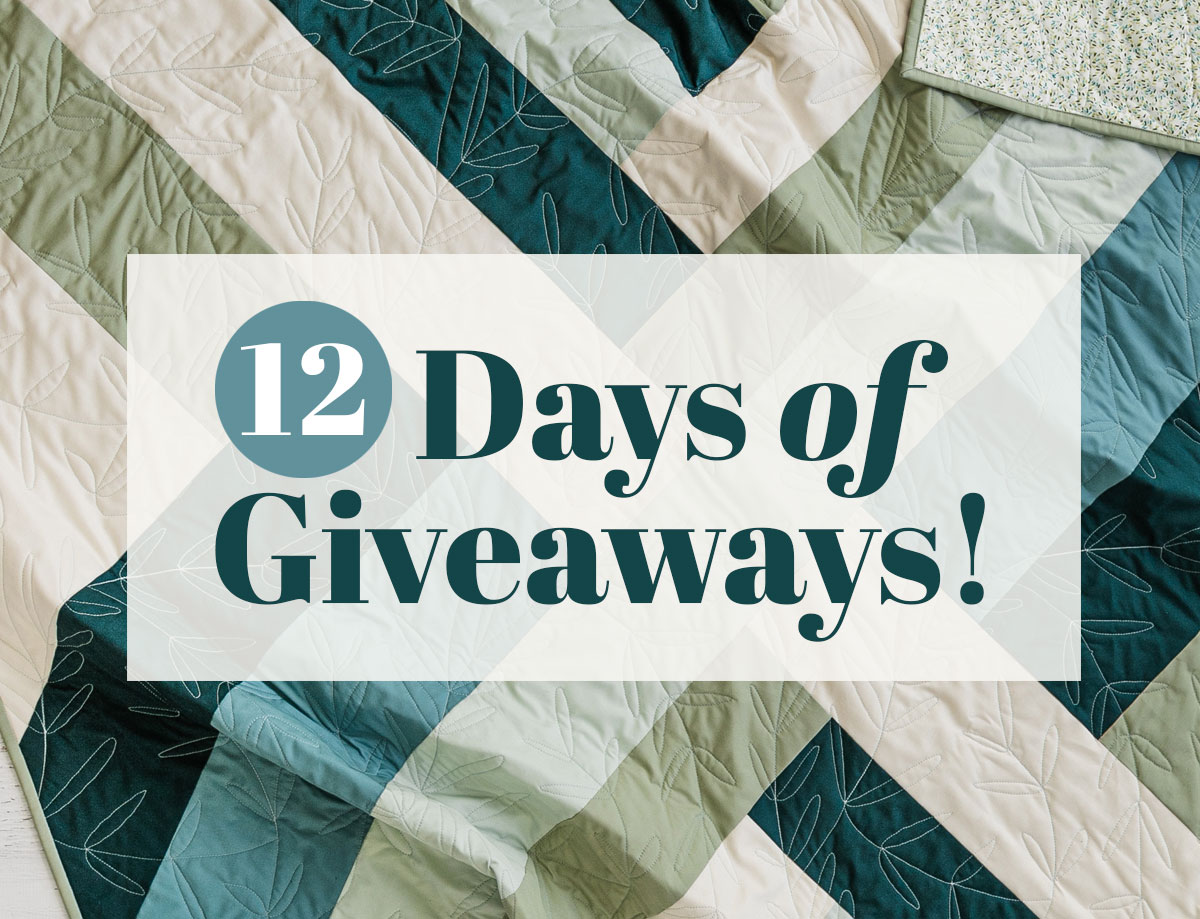 From December 1-12 we are celebrating the holiday season with 12 days of giveaways on Instagram! Follow along with @suzyquilts.