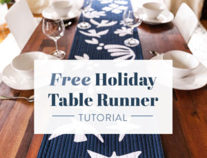 This FREE holiday table runner tutorial shows step by step how to make a quick and easy quilted table runner for the Christmas season! suzyquilts.com #christmasdiy #tablerunner