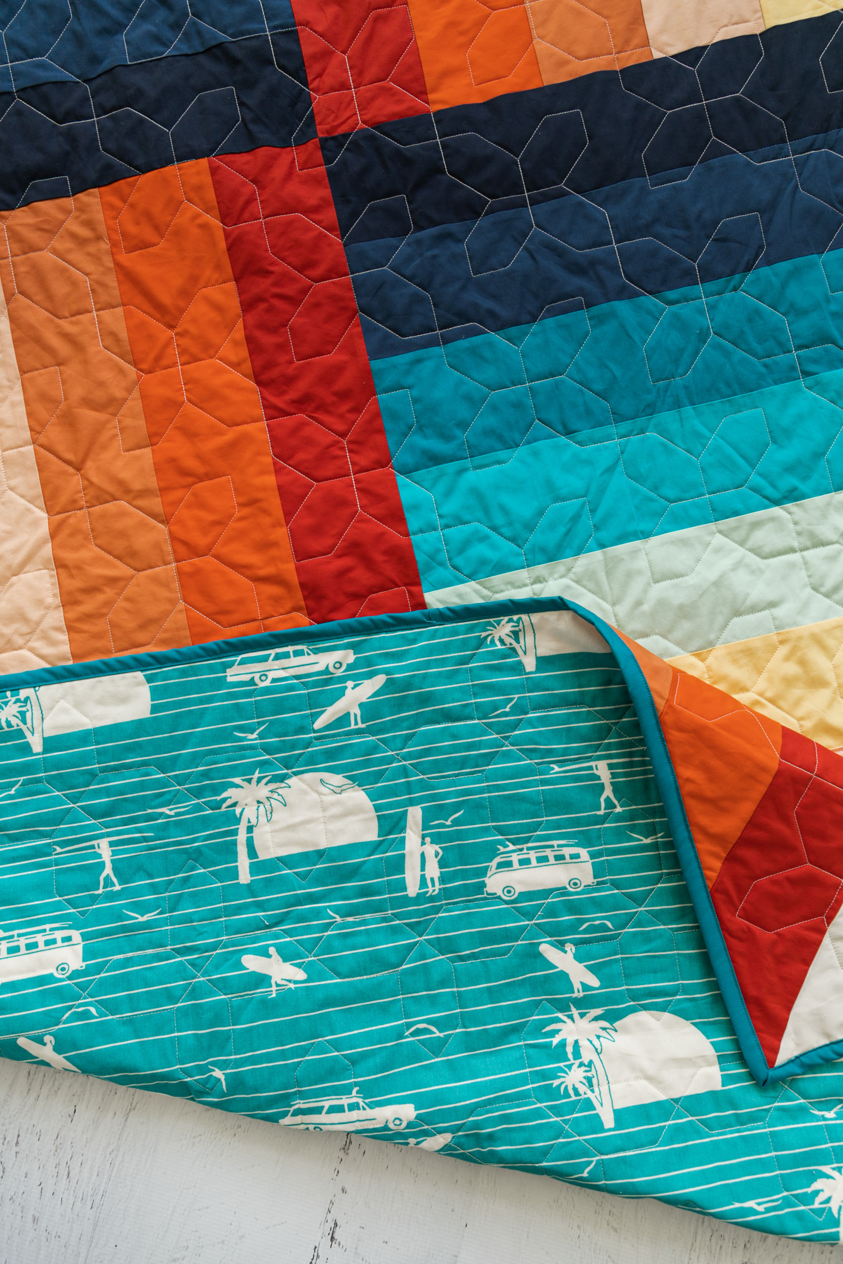 Get inspired to make your Adventureland quilt with endless color options! suzyquilts.com #quilting #quiltpattern