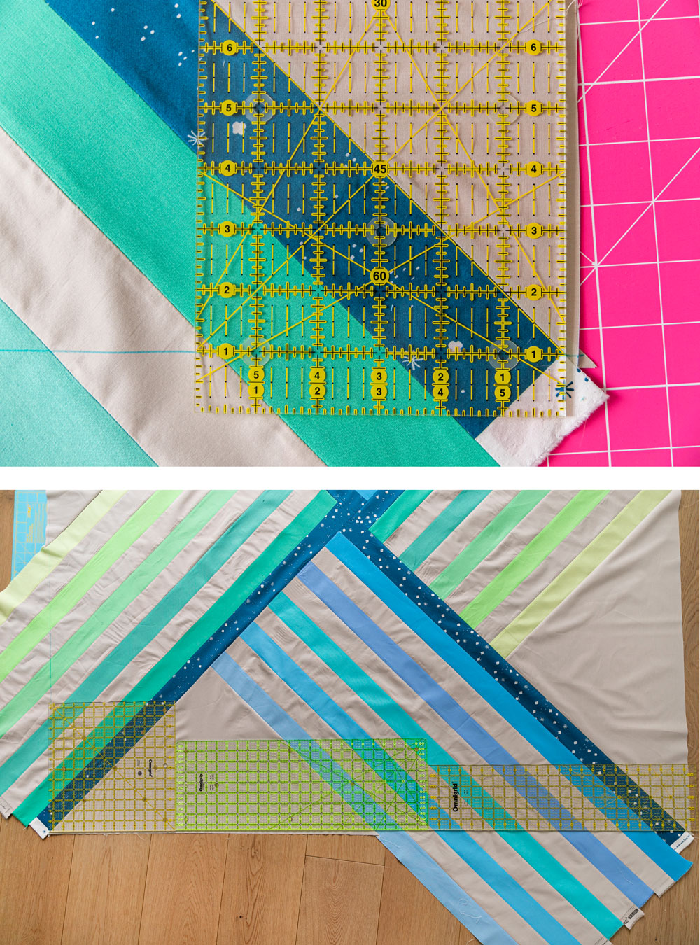 In the final week of the Adventureland quilt sew along we sew our four blocks together and trim the quilt top. Check out these helpful tips! suzyquilts.com