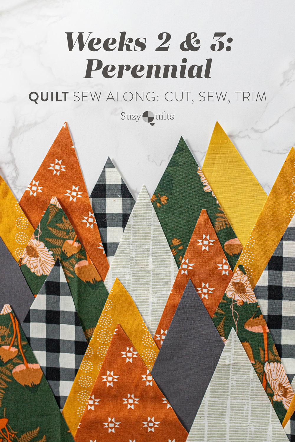 In Weeks 2 and 3 of the Perennial quilt sew along we cut, sew and trim our triangle blocks. I have some fun new tips to share too! suzyquilts.com