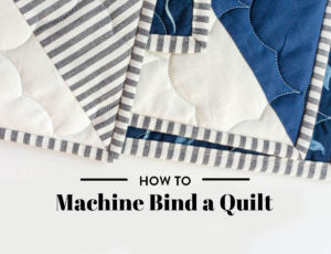 Learn how to machine bind a quilt in just a few easy steps! This is the best way to sew quilt binding quickly and accurately. suzyquilts.com