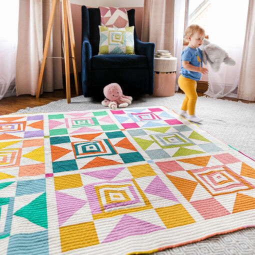 The Shining Star quilt and pillow pattern bundle includes instructions for queen, twin, throw and baby quilts as well as an 18" square pillow