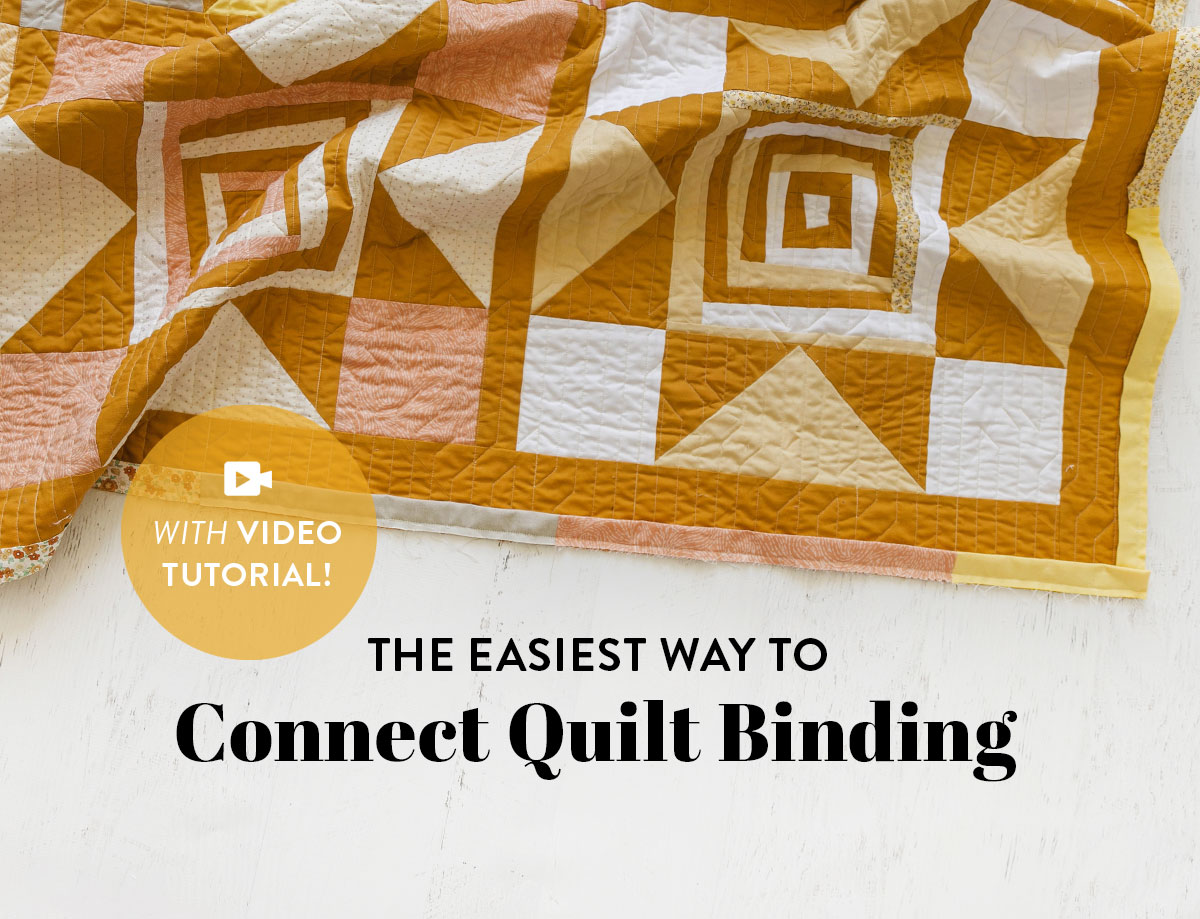 This is the easiest way to connect quilt binding strips when finishing a quilt. This tutorial will show you how to connect the end strips using a vertical seam. suzyquilts.com #sewingtutorial #quilt