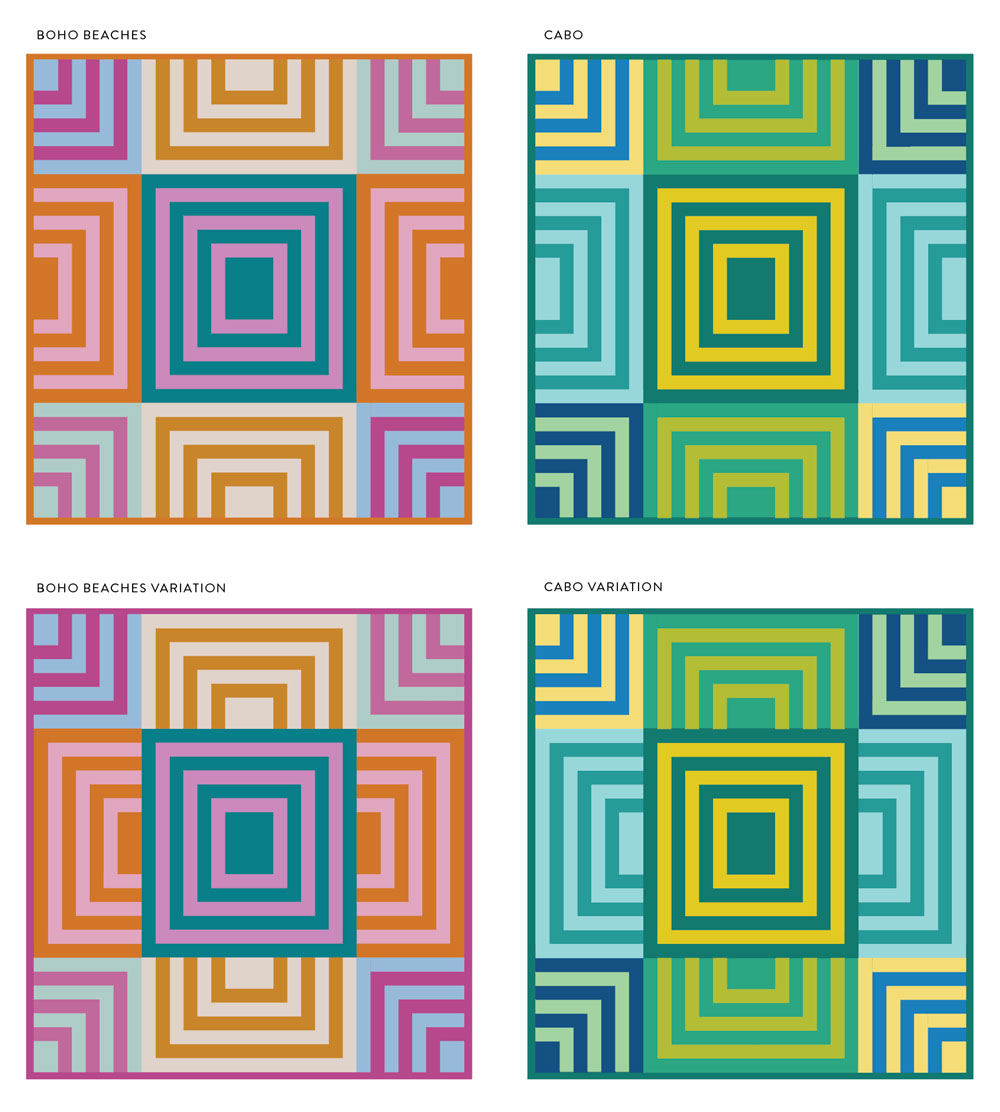 The Fireside quilt pattern download is a bold modern quilt design that is great for beginners. Includes queen, twin, throw and baby sizes. suzyquilts.com