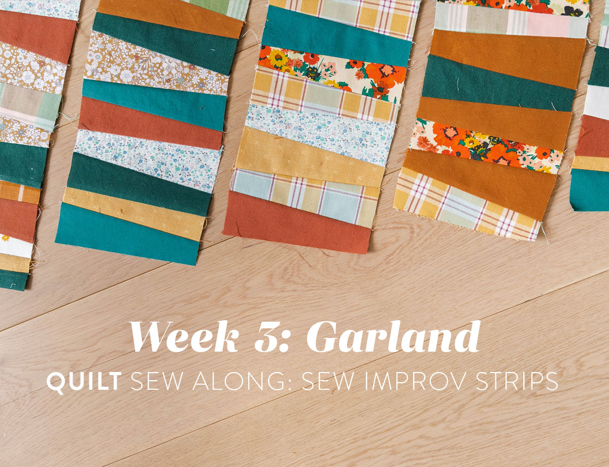 In Week 3 of the Garland quilt sew along we sew our improv pieces into long strips. Check out these extra sewing tips! suzyquilts.com