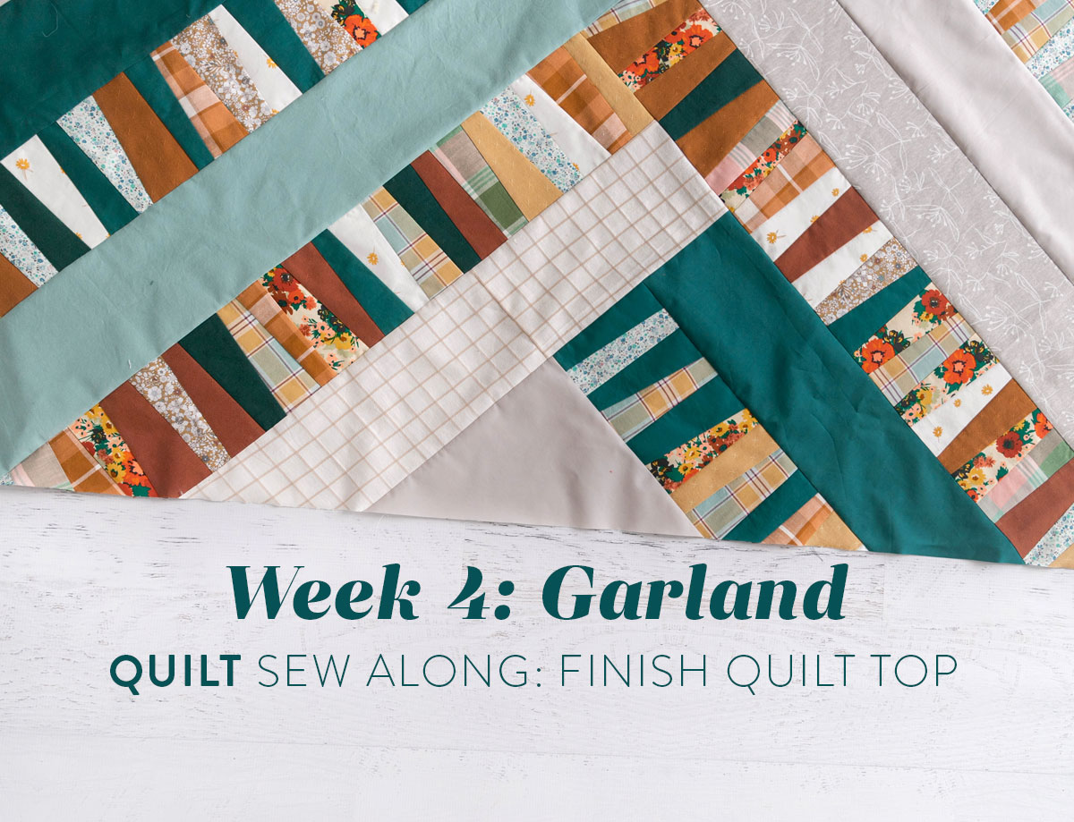 In week 4 of the Garland quilt sew along we assemble the strips to finish our quilt top! Watch this bonus tutorial video to help!