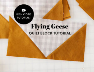 Use this beginner-friendly flying geese tutorial plus video to make a classic quilt block. suzyquilts.com